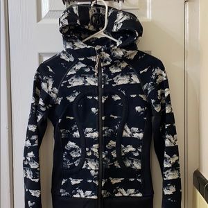 Lululemon floral abstract zip up hoodie size 2